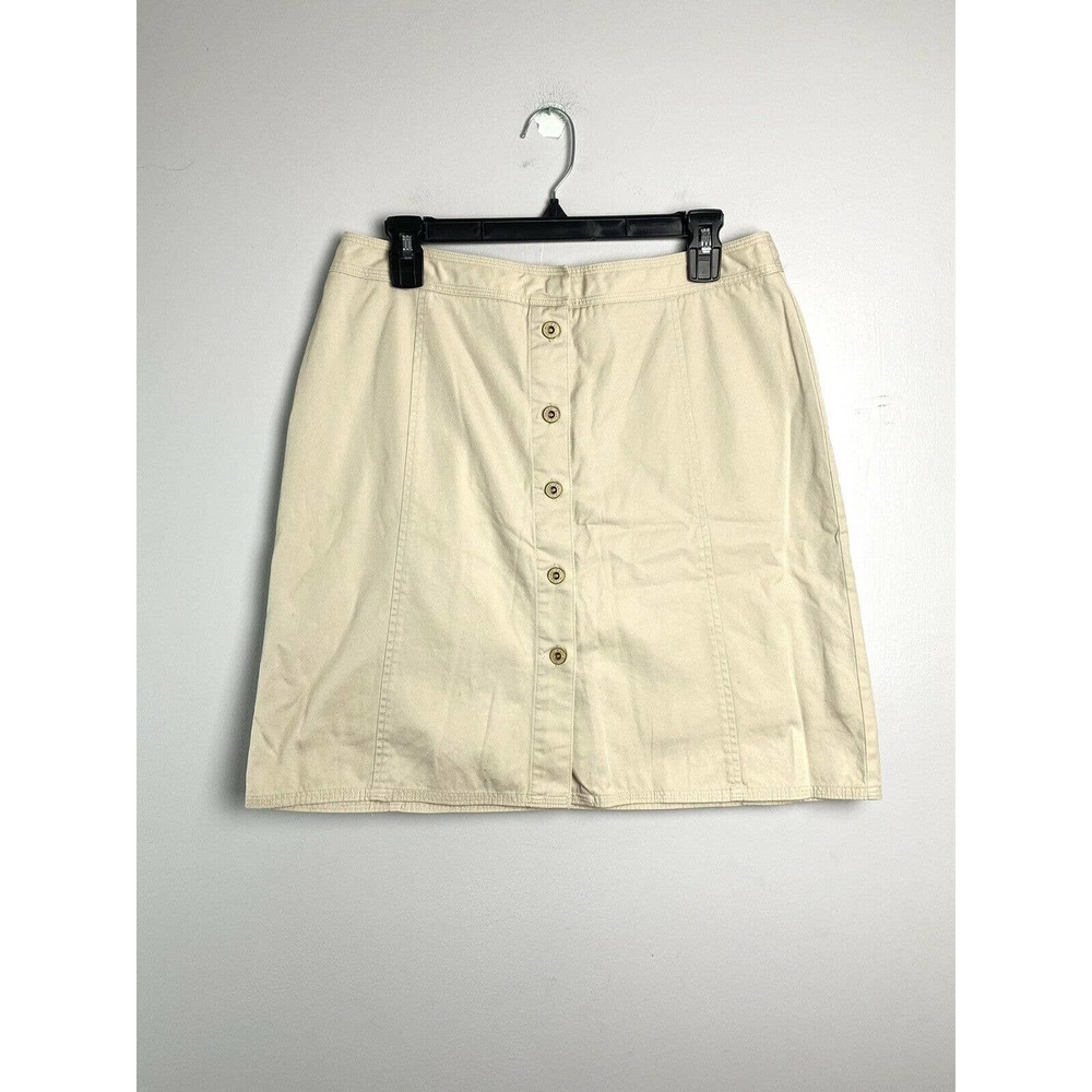 Kate Hill Button Front White Mini SKORT Sz 8